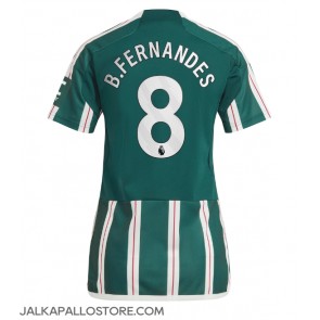 Manchester United Bruno Fernandes #8 Vieraspaita Naisten 2023-24 Lyhythihainen